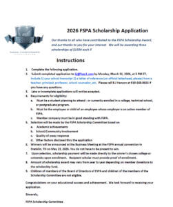 2026 FSPA Scholarship